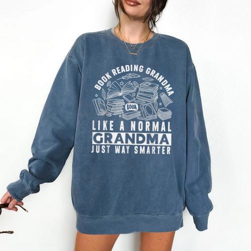 Book Reading Grandma Book Lover Grandma Comfort Colors Sweatshirt - Bookorys