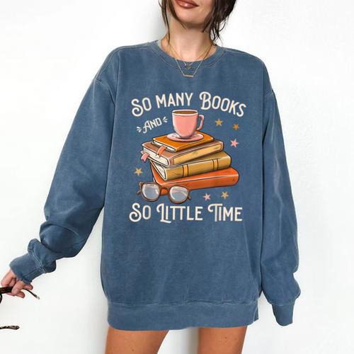 Book Reading Kafee Librarian Vele Books And Little Time Comfort Colors Sweatshirt - Bookorys