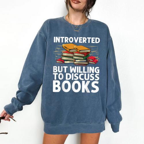 Bookworm Art For Men Women Book Reading Lover Bookish Comfort Colors Sweatshirt - Bookorys AU