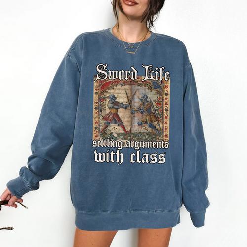Buhurt Hourly Book Epic Knight Fight In Armor Buhurt Comfort Colors Sweatshirt - Bookorys CA