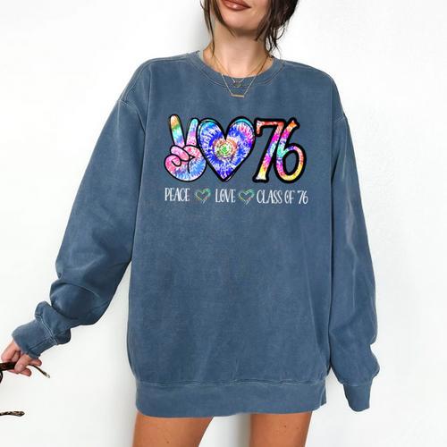 Class Of 1976 Shirt Tie Dye Senior Graduation 50th Reunion Comfort Colors Sweatshirt - Best Gift Smart