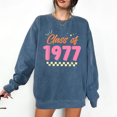 Class Of 1977 School Graduation Meetup Reunion Comfort Colors Sweatshirt - Best Gift Smart
