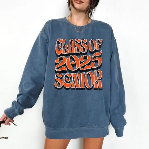 Class Of 2025 Senior Orange And Student Graduation Comfort Colors Sweatshirt - Best Gift Smart