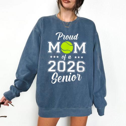 Class Of 2026 Tennis Mom Senior Graduation Graduate Comfort Colors Sweatshirt - Best Gift Smart