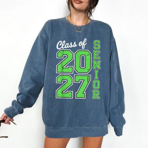 Class Of 2027 Senior 27 High School Graduation Senior 2027 Comfort Colors Sweatshirt - Best Gift Smart