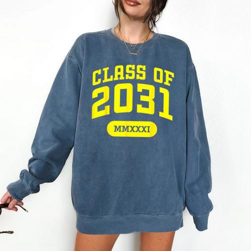 Class Of 2031 Shirts For Kindergarten Photo To Graduation Comfort Colors Sweatshirt - Best Gift Smart