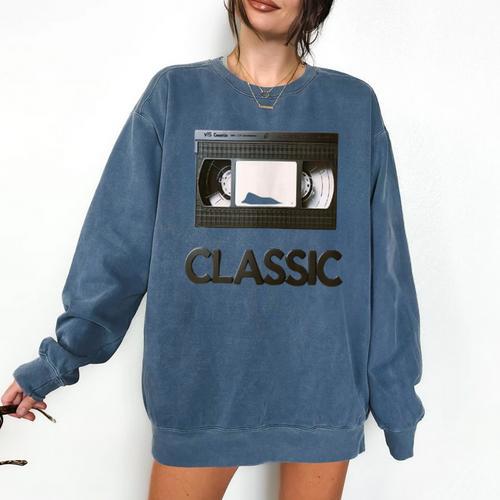 Classic VHS Tape Nostalgia Retro Comfort Colors Sweatshirt - Figerry
