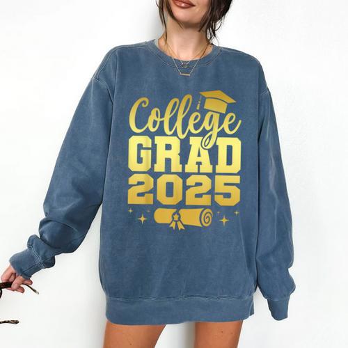 College Grad Class Of 2025 Senior Graduate Graduation Comfort Colors Sweatshirt - Best Gift Smart
