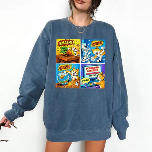 Comic Reader Comic Book Merch Vintage Reading Comic Books Comfort Colors Sweatshirt - Bookorys