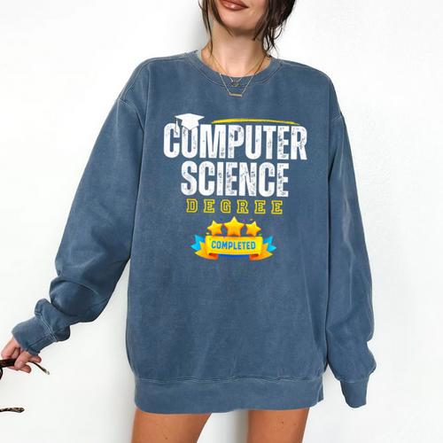Computer Science Degree Graduation Senior Celebration Grad Comfort Colors Sweatshirt - Best Gift Smart
