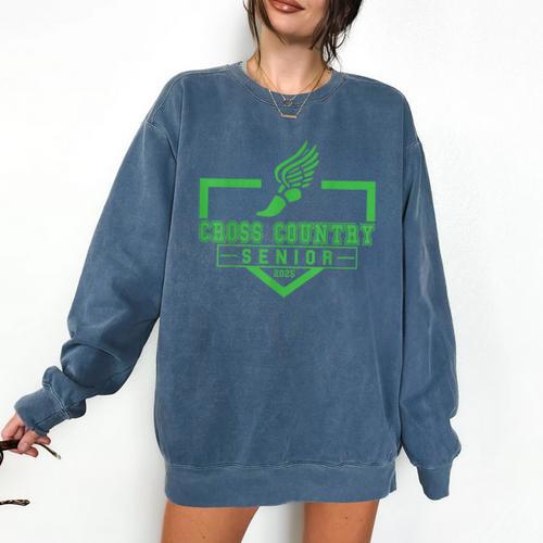Cross Country Senior Night Senior 2025 Graduation Party 23 Comfort Colors Sweatshirt - Best Gift Smart