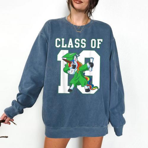 Dabbing Graduation Class Of 2019 Dabbing Unicorn Tee Comfort Colors Sweatshirt - Best Gift Smart