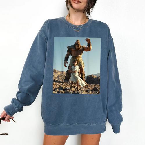 David And Goliath Bible Book Of Samuel King David Comfort Colors Sweatshirt - Bookorys CA