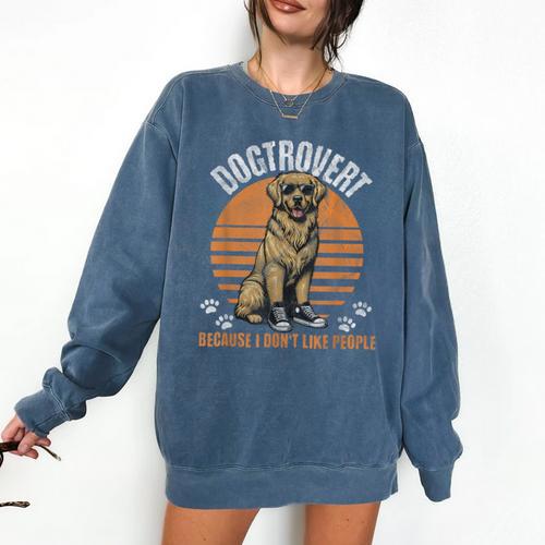 Dogtrovert Definition For Introvert Dog Lovers Comfort Colors Sweatshirt - Raresse