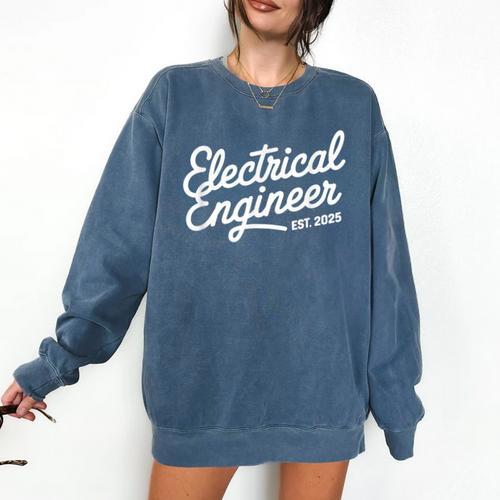 Electrical Engineer Graduation 2025 Engineering Graduate Comfort Colors Sweatshirt - Best Gift Smart