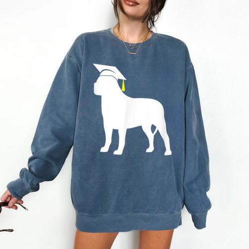 English Mastiff Graduation Dog Graduate Comfort Colors Sweatshirt - Best Gift Smart