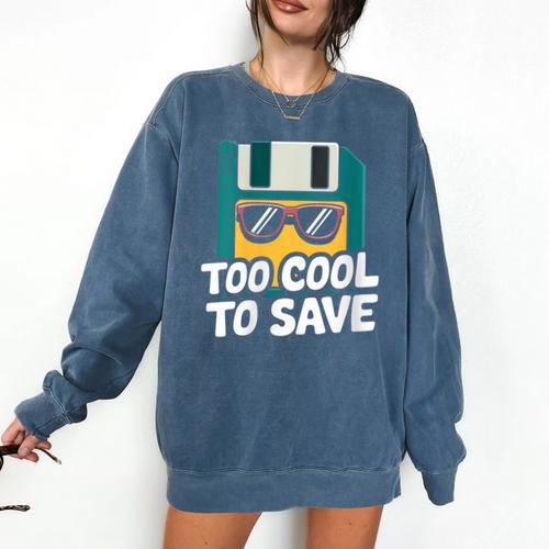Floppy Disk Retro Tech Nostalgia Old School Computing Humor Comfort Colors Sweatshirt - Figerry