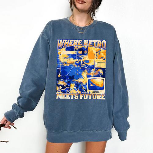 Frutiger Aero Retro Vibes Y2K 90's Vibes Comfort Colors Sweatshirt - Figerry