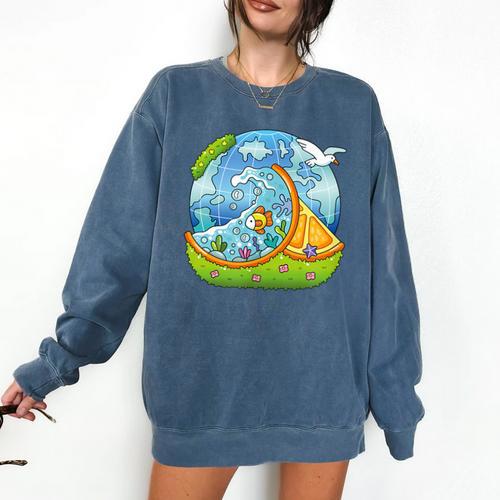 Frutiger Aero Y2K Fashion Trends Statement Piece Tech Orange Comfort Colors Sweatshirt - Figerry
