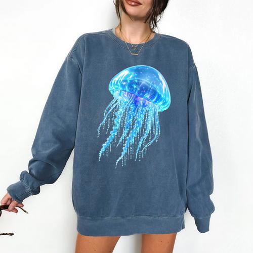Frutiger Aero Y2K Jellyfish Comfort Colors Sweatshirt - Figerry
