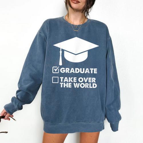 Funny Graduate Joke Mens Womens Graduation Gifts Comfort Colors Sweatshirt - Best Gift Smart