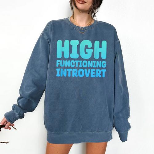 High Functioning Introvert Sarcasm Sarcastic Comfort Colors Sweatshirt - Raresse