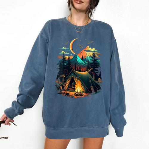Id Rather Be Camping Great Outdoors Love Glamping Introvert Comfort Colors Sweatshirt - Raresse