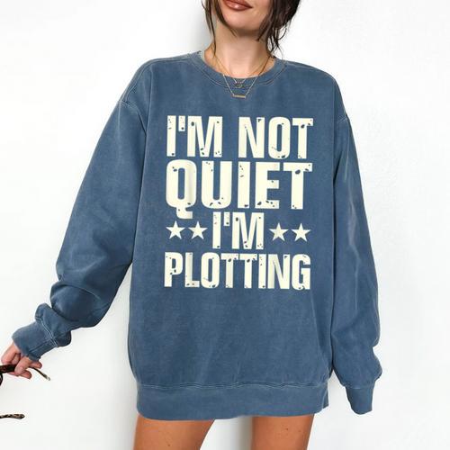 I'm Not Quiet I'm Plotting I Introvert Comfort Colors Sweatshirt - Raresse