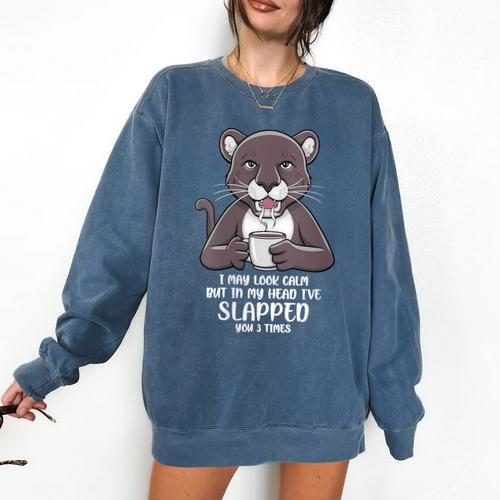 Introvert Panther And Coffee Lovers Comfort Colors Sweatshirt - Raresse