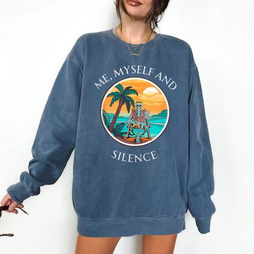 Introvert Relaxation Me Myself And Silence Summer Vacation Comfort Colors Sweatshirt - Raresse