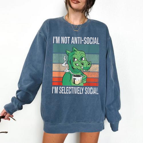 Introvert Selectively Social Anti-Social Shy Comfort Colors Sweatshirt - Raresse