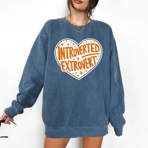 Introverted Extrovert People Hater Calm Peace Lover Comfort Colors Sweatshirt - Raresse