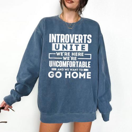 Introverts Unite Quiet Observer Introverted Antisocial Comfort Colors Sweatshirt - Raresse