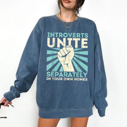Introverts Unite Separately Introverted Antisocial Comfort Colors Sweatshirt - Raresse