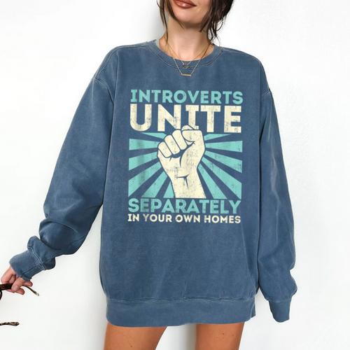 Introverts Unite Separately Introverted Antisocial Comfort Colors Sweatshirt - Raresse