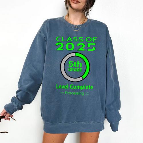 Kids Kids 5th Grade Graduation Video Game Comfort Colors Sweatshirt - Best Gift Smart