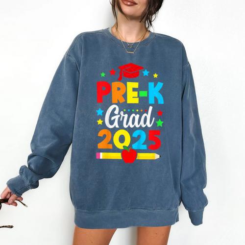 Kids Pre-K Grad 2025 Preschool Graduation 2025 Comfort Colors Sweatshirt - Best Gift Smart