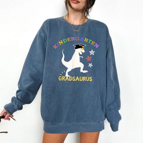 Kindergarten Graduation Shirt 2019 Dinosaur Graduate Party Comfort Colors Sweatshirt - Best Gift Smart