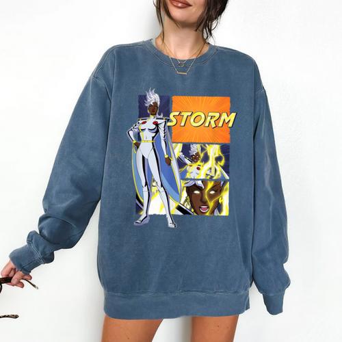 Marvel X-Men '97 Storm Vintage Classic Comic Book Panels Comfort Colors Sweatshirt - Bookorys DE