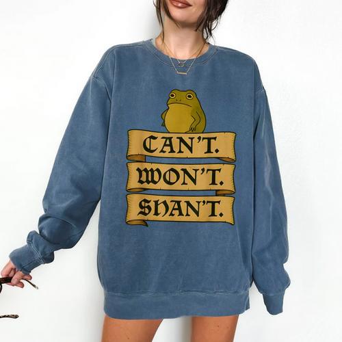 Medieval Frog Meme Sarcastic Introvert Humor Fantasy Comfort Colors Sweatshirt - Raresse