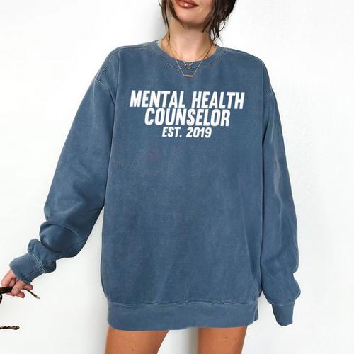 Mental Health Counselor Graduation Comfort Colors Sweatshirt - Best Gift Smart