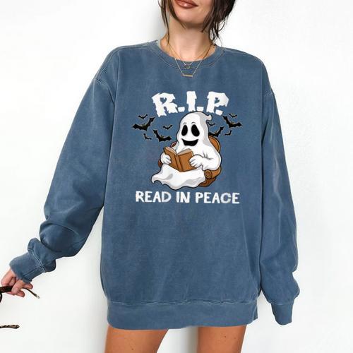 October Reading And Library Awareness Books And Boos Comfort Colors Sweatshirt - Bookorys AU