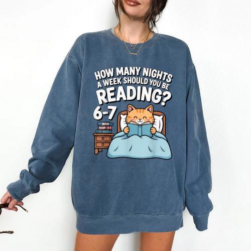 Orange Cat Reading Book 67 Six Seven Meme Comfort Colors Sweatshirt - Bookorys