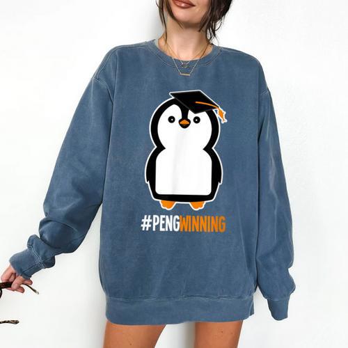 Penguin Graduation For Grads Hashtag Pengwinning Comfort Colors Sweatshirt - Best Gift Smart