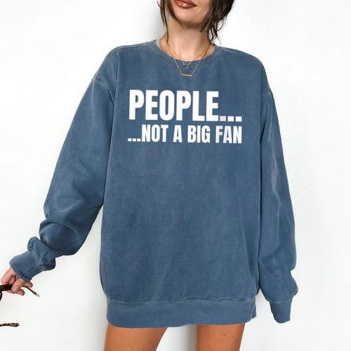 People Not A Big Fan Tshirt As a Sarcastic Introvert Comfort Colors Sweatshirt - Raresse