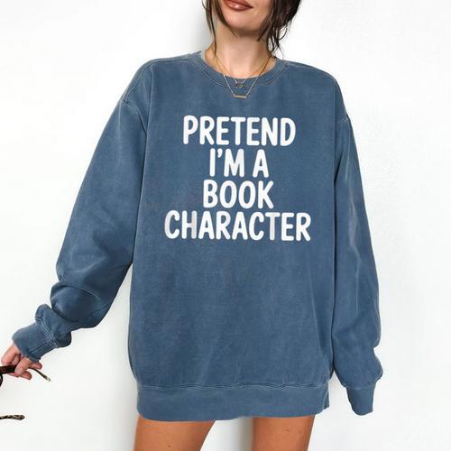 Pretend I'm A Book Character Costumes For Kids Halloween Comfort Colors Sweatshirt - Bookorys CA