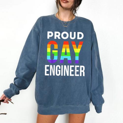 Proud Gay Engineer LGBTQ Rainbow Engineering Graduation Comfort Colors Sweatshirt - Best Gift Smart