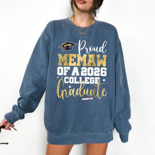 Proud Memaw Of 2026 Graduate College Graduation Comfort Colors Sweatshirt - Best Gift Smart