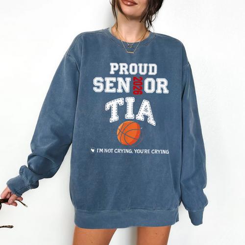 Proud Senior Tia 2026 Graduation Basketball Player Comfort Colors Sweatshirt - Best Gift Smart
