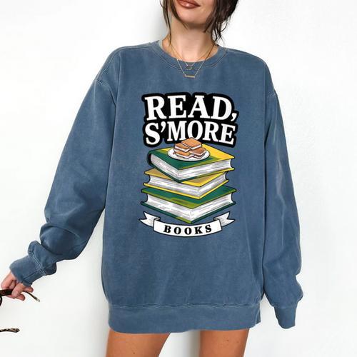 Read S'More Books Marshmallow Reading Smores Comfort Colors Sweatshirt - Bookorys